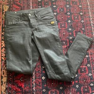 G-Star Original Raw Denim 5204 Black Womens Midge Cody Skinny Jeans Sz 28 x 32